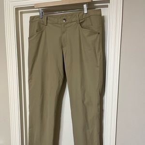 lululemon ABC pants size 38 kahki
